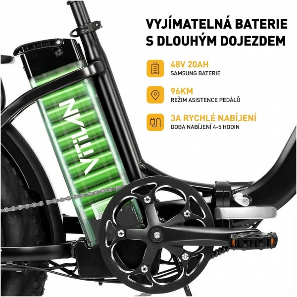 Elektrický bicykel Vitilan U7